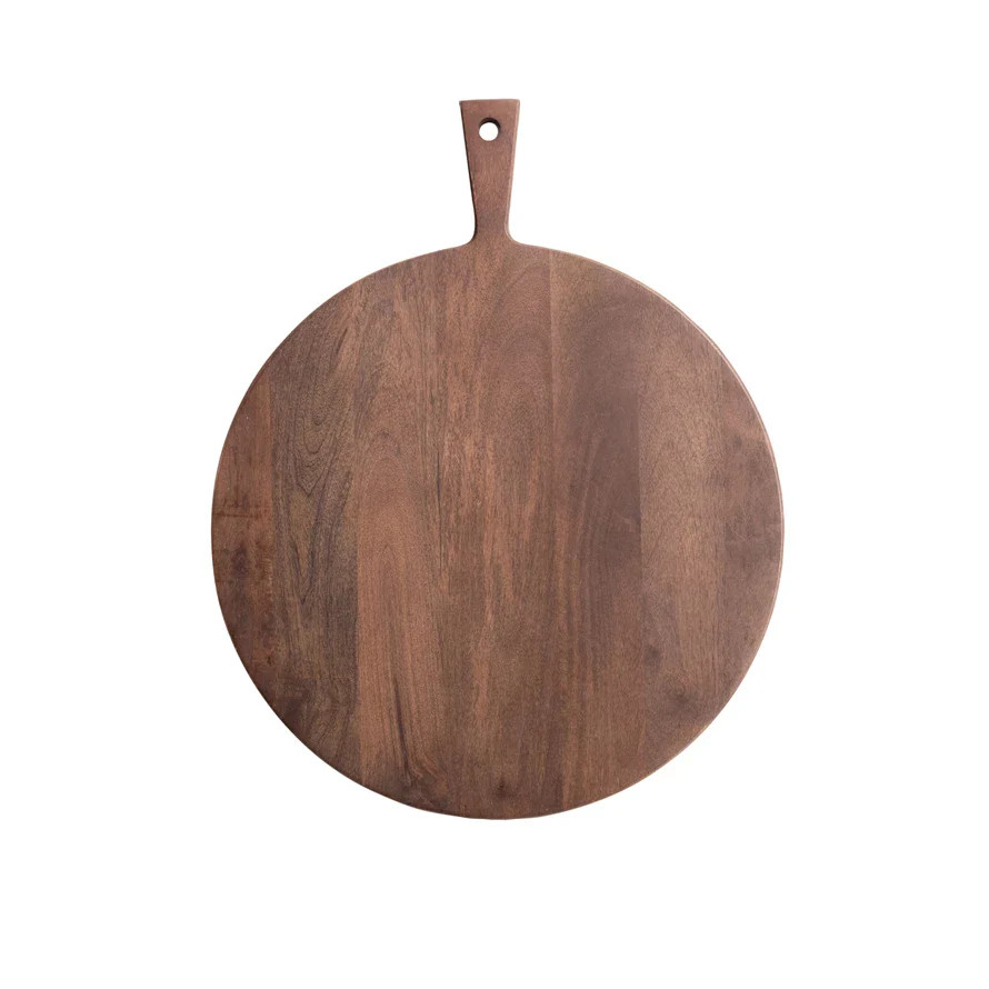 Walnut Finish Round Board - 20" | Eco Chic Home
