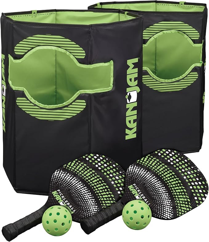 Kan Jam Pack 'N Go Pickleball Set - Black & Green, 4-Player - Easy Setup & Portable for Outdoor P... | Amazon (US)