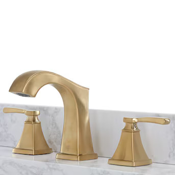 allen + roth Chesler Brushed Gold Widespread 2-handle WaterSense Mid-arc Residential Handle Bathr... | Lowe's