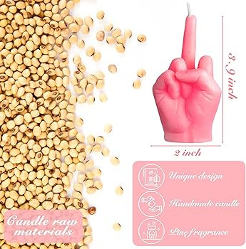 Middle Finger Scented Candle Hot Pink Danish Pastel Room Aesthetic Decor Pine Fragrance Candles N... | Amazon (US)