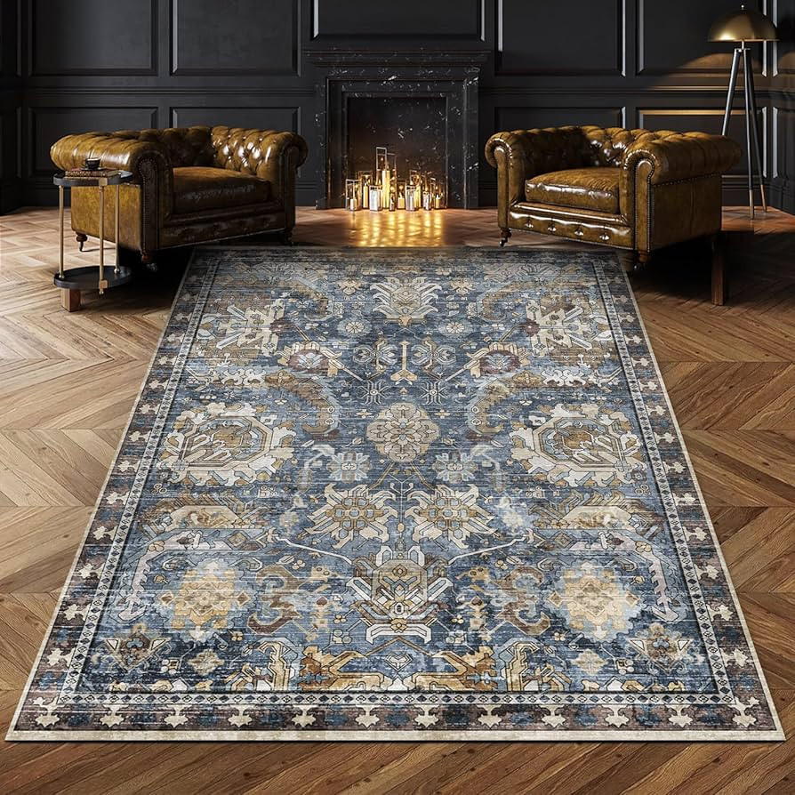 Washable Area Rugs - Perfect for Living Room, Bedroom, Kids Room, Nursery - Stain & Water Resista... | Amazon (US)