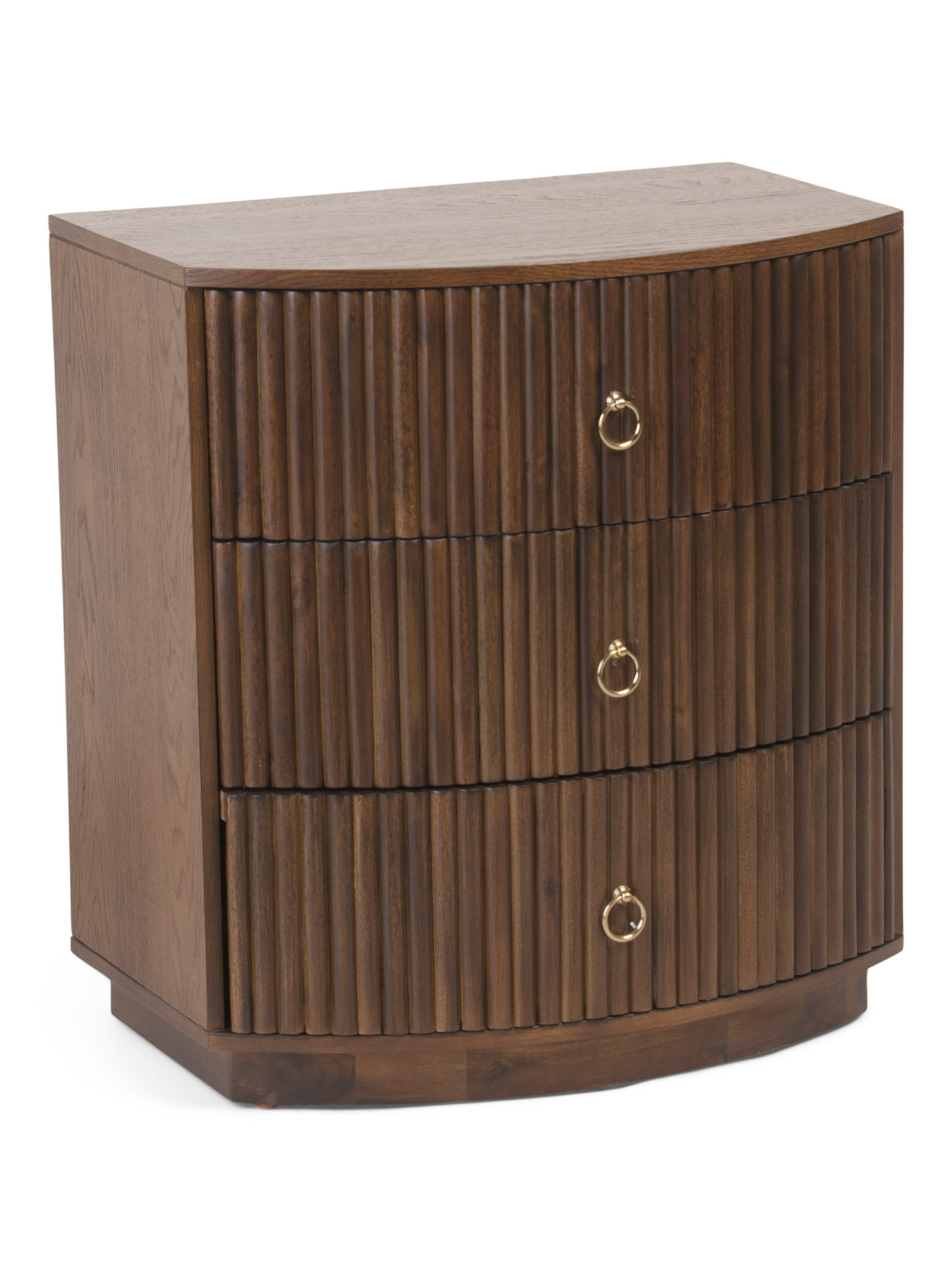 3 Drawer Fluted Night Stand | Bedroom | Marshalls | Marshalls