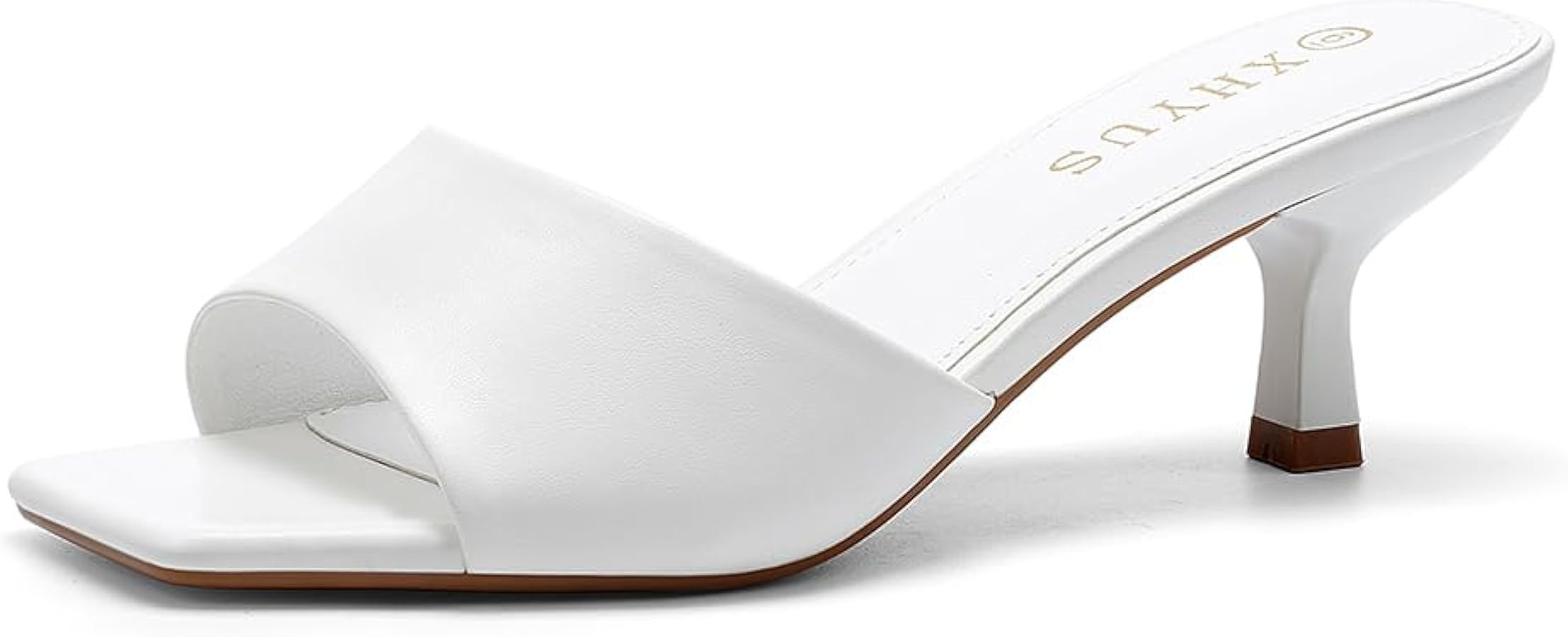 Women's Square-Toe Open-Toe Stiletto Sandals Stylish open-toe mule design Comfortable low-heel co... | Amazon (US)
