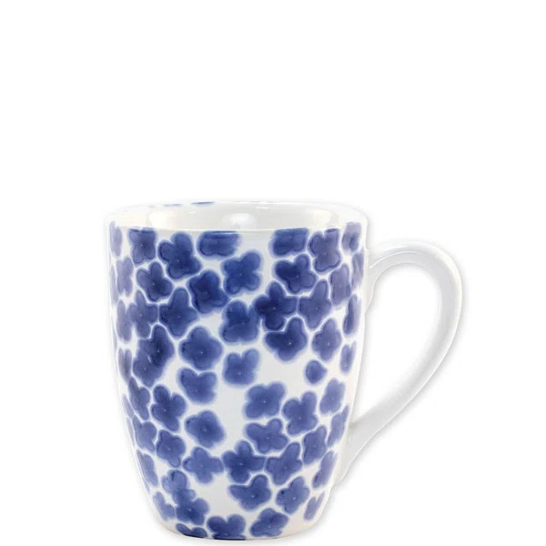 Santorini Flower Handmade Earthenware Coffee Mug | Wayfair North America