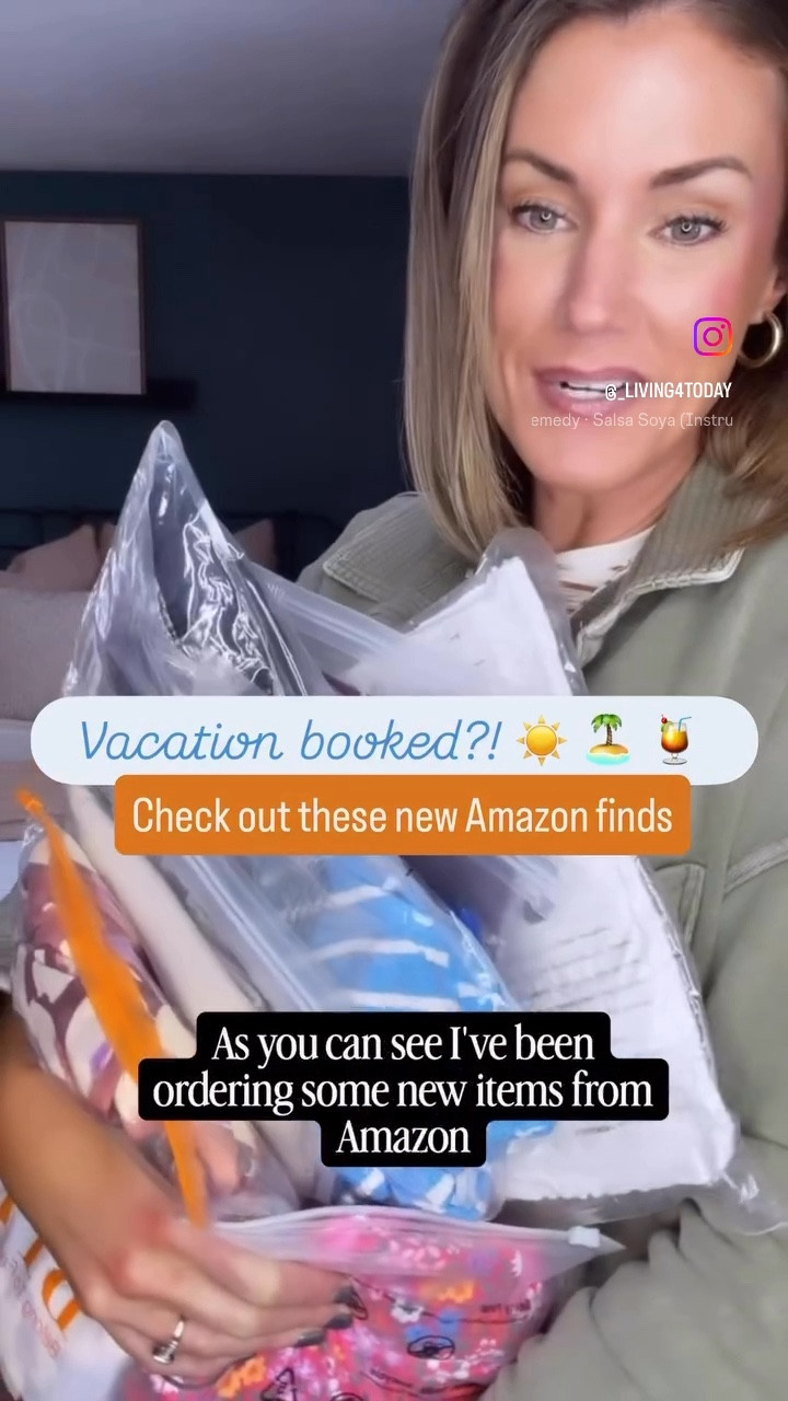 Amazon fashion finds for your next warm weather vacation. 
Wearing medium in all pieces. 
Returning the blue and white swimsuit for size large. I prefer a little more room in the bottoms. 

#LTKmomlife #LTKTravel