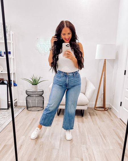 OOTD! Loving this lip color - Bad Lil Thing! And these jeans are the best ever. Everyone must own a pair. Wearing a 28 in the pants and L in the bodysuit (I typically size up in bodysuits since I have bigger boobs. 🙃)

#LTKunder50 #LTKunder100