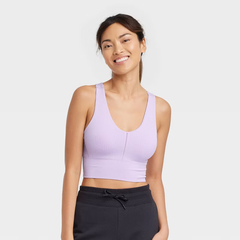 Women's Medium Support V-Neck Seamless Bra - All in Motion™ | Target