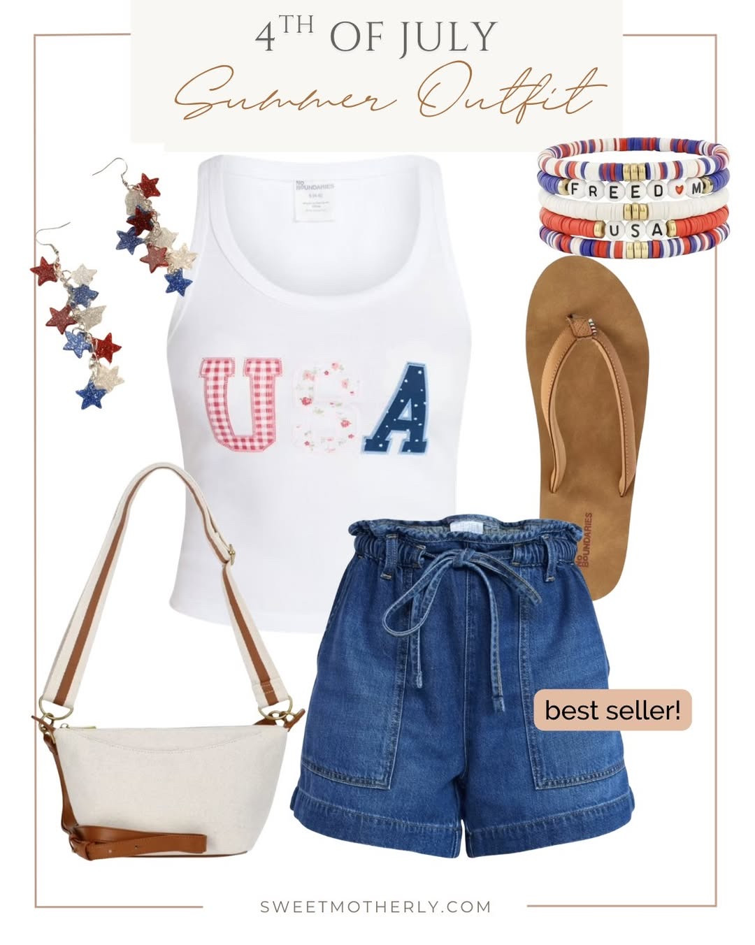 4th of July outfit idea

Patriotic summer outfit
Red white blue style
4th of July dress idea
Denim shorts and tank
Americana fashion look
Stars and stripes outfit
Backyard barbecue style
Fireworks night outfit
Festive holiday fashion

#LTKootd #LTKSeasonal #LTKSaleAlert