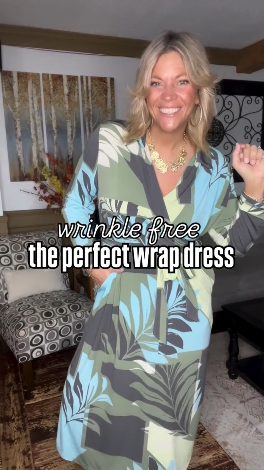 Such a lovely little wrap dress 👗 perfect for your 9 to 5 & for casual wear. Wrinkle free style - so also great for packing! I’m wearing the size 12/14. Use my code NOIULLA to save 35% off your order. 

#LTKOver40 #LTKMidsize #LTKFindsUnder100