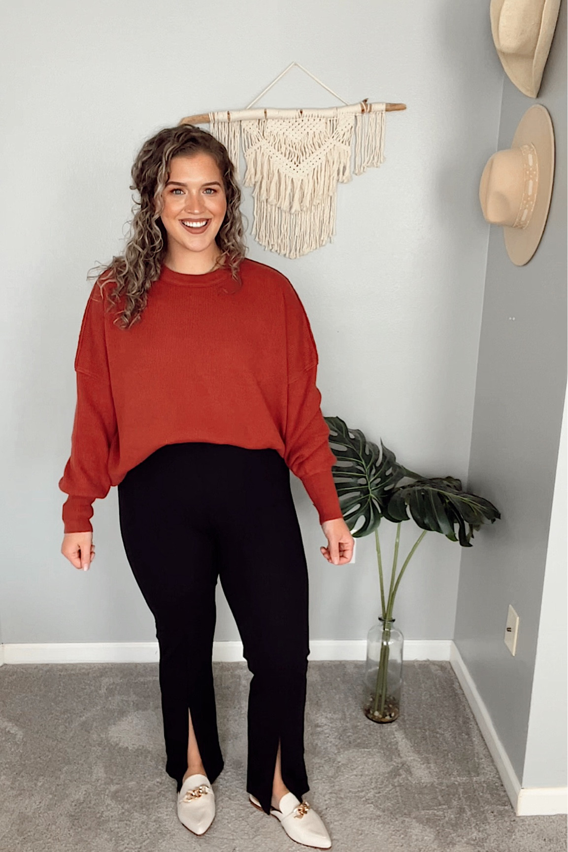 Sweater weather but make it business casual 👩🏼‍💼💼 
Top: L 
Bottoms: XL
#sweater #tunic #falloutfits #fallstyle #fallfashion #midsizeoutfits #ootd #teacherstyle #businesscasual #workwear #officeattire #slacks #dresspants #splithem #affordablefashion #mules #slides #amazonfashion 

#LTKworkwear #LTKcurves #LTKunder50