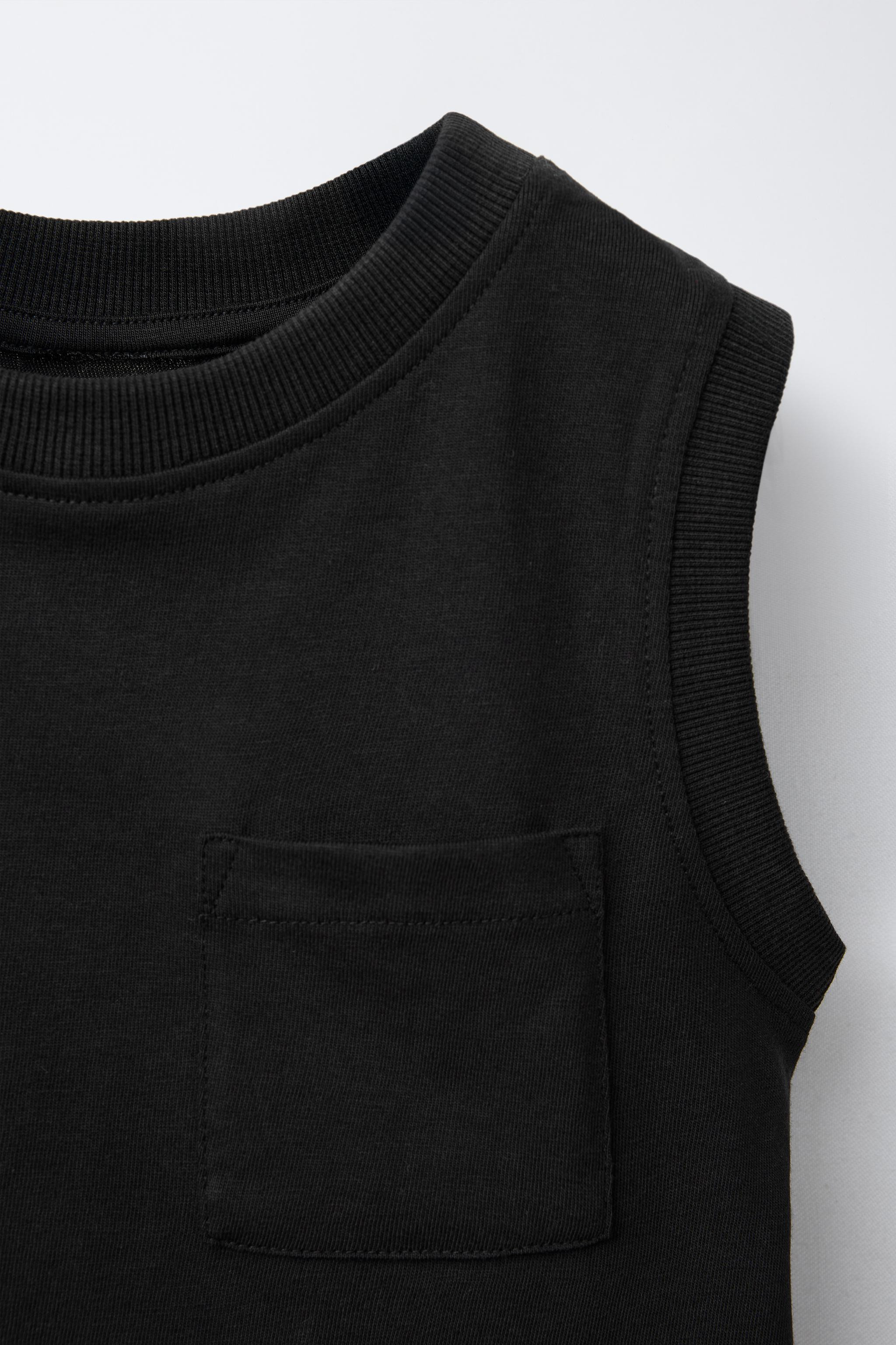 SLEEVELESS POCKET T-SHIRT | Zara US