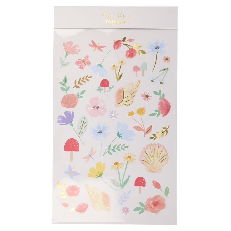 Meri Meri Floral Tattoos Sheets (Pack of 2) | Target