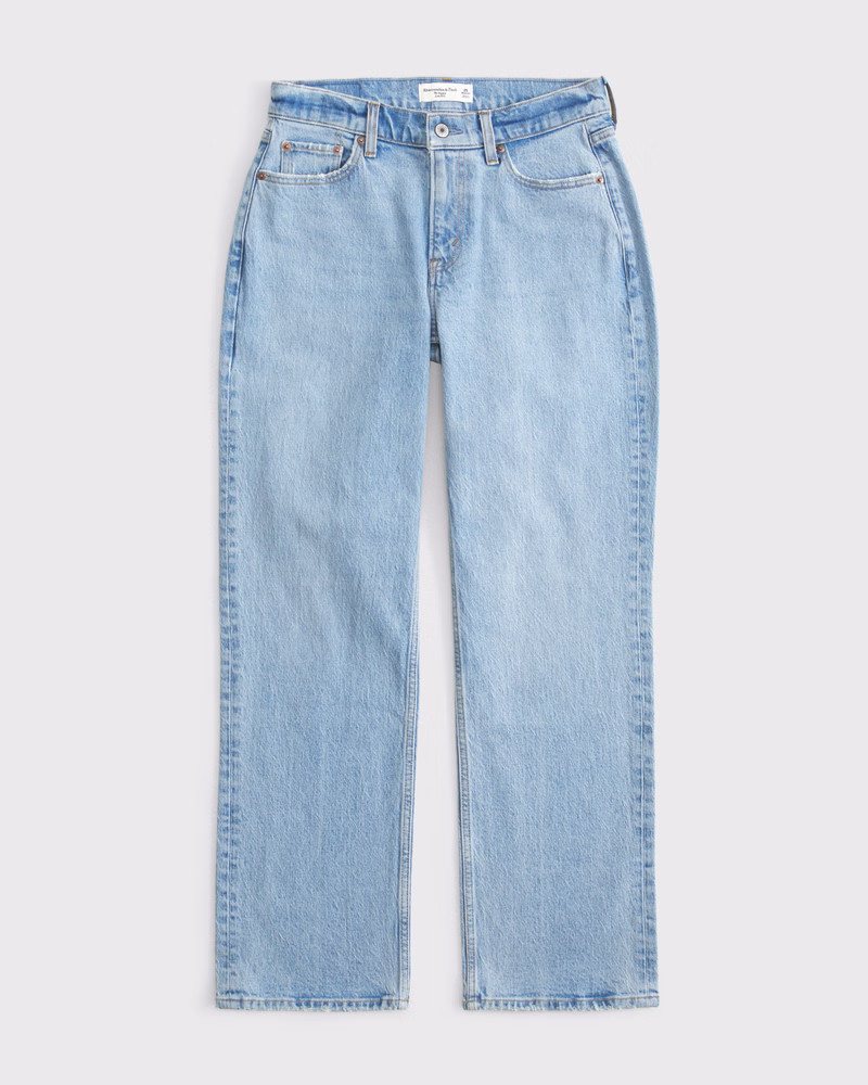 Abercrombie & Fitch Women's Curve Love Low Rise Baggy Jean in Light - Size 26 SHORT | Abercrombie & Fitch (US)