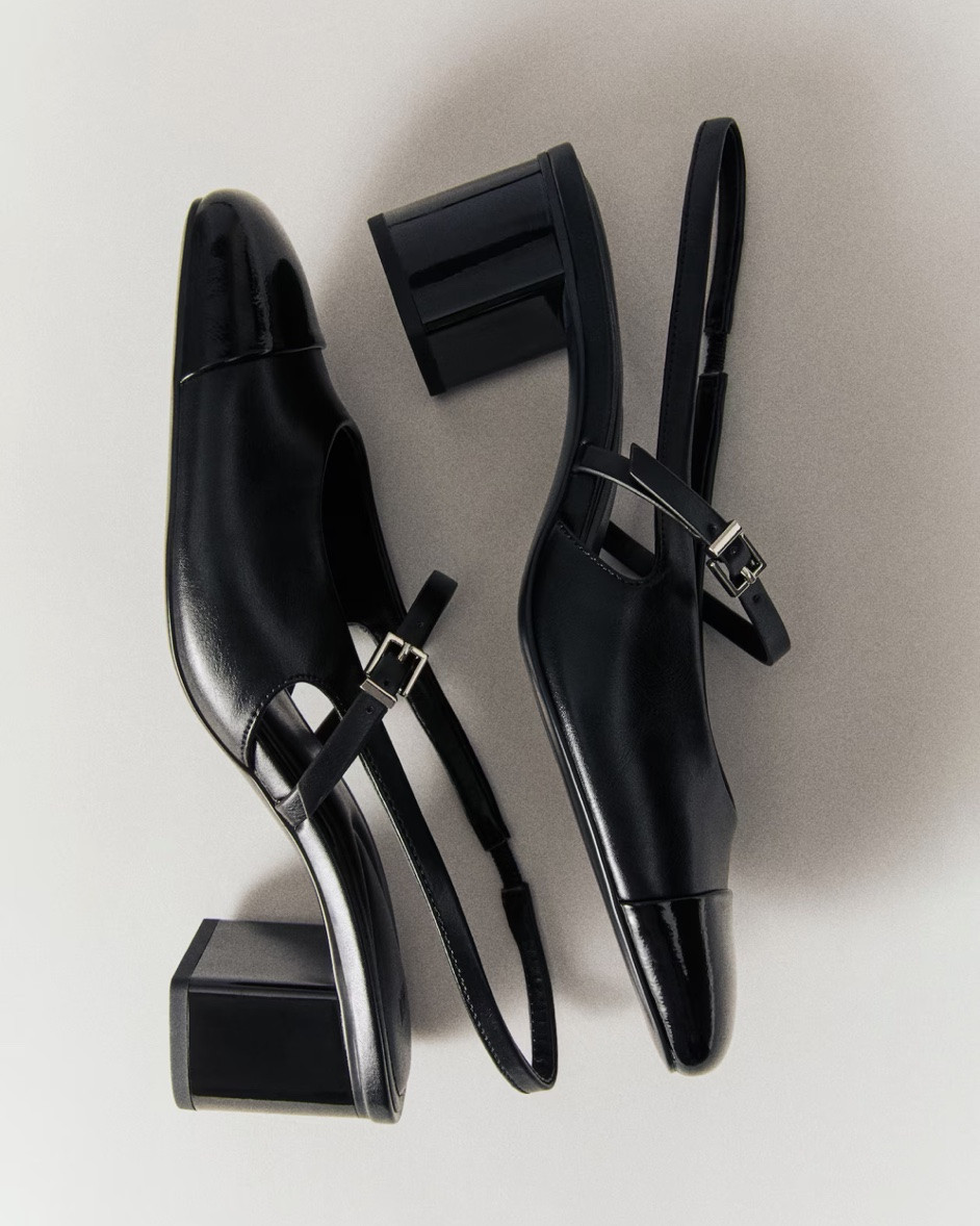 Black sling back block heels

#LTKSeasonal