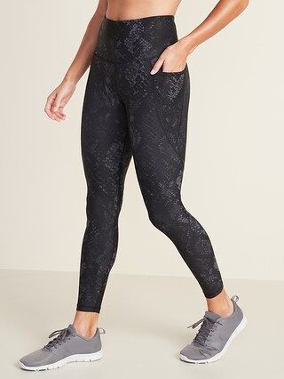 High-Waisted Elevate Powersoft 7/8-Length Side-Pocket Leggings For Women | Old Navy (US)