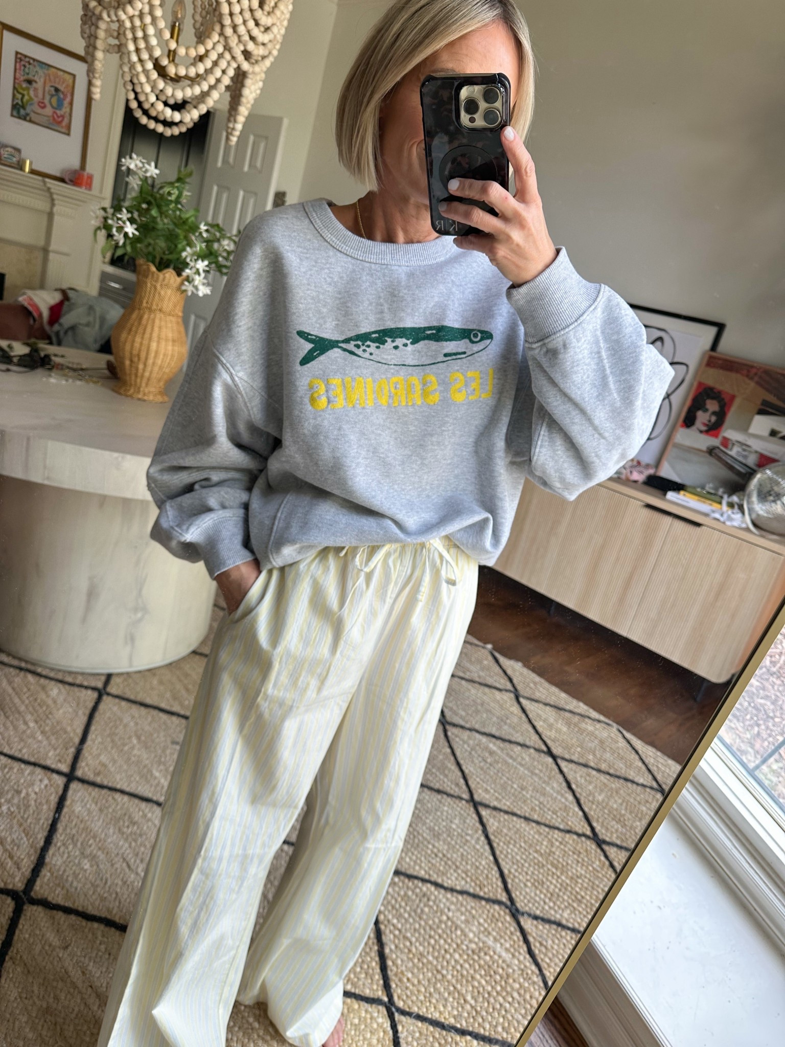 sweatshirt runs big! in xs
cozy spring lounge wear

#LTKxAerie #LTKOver40 #LTKSaleAlert