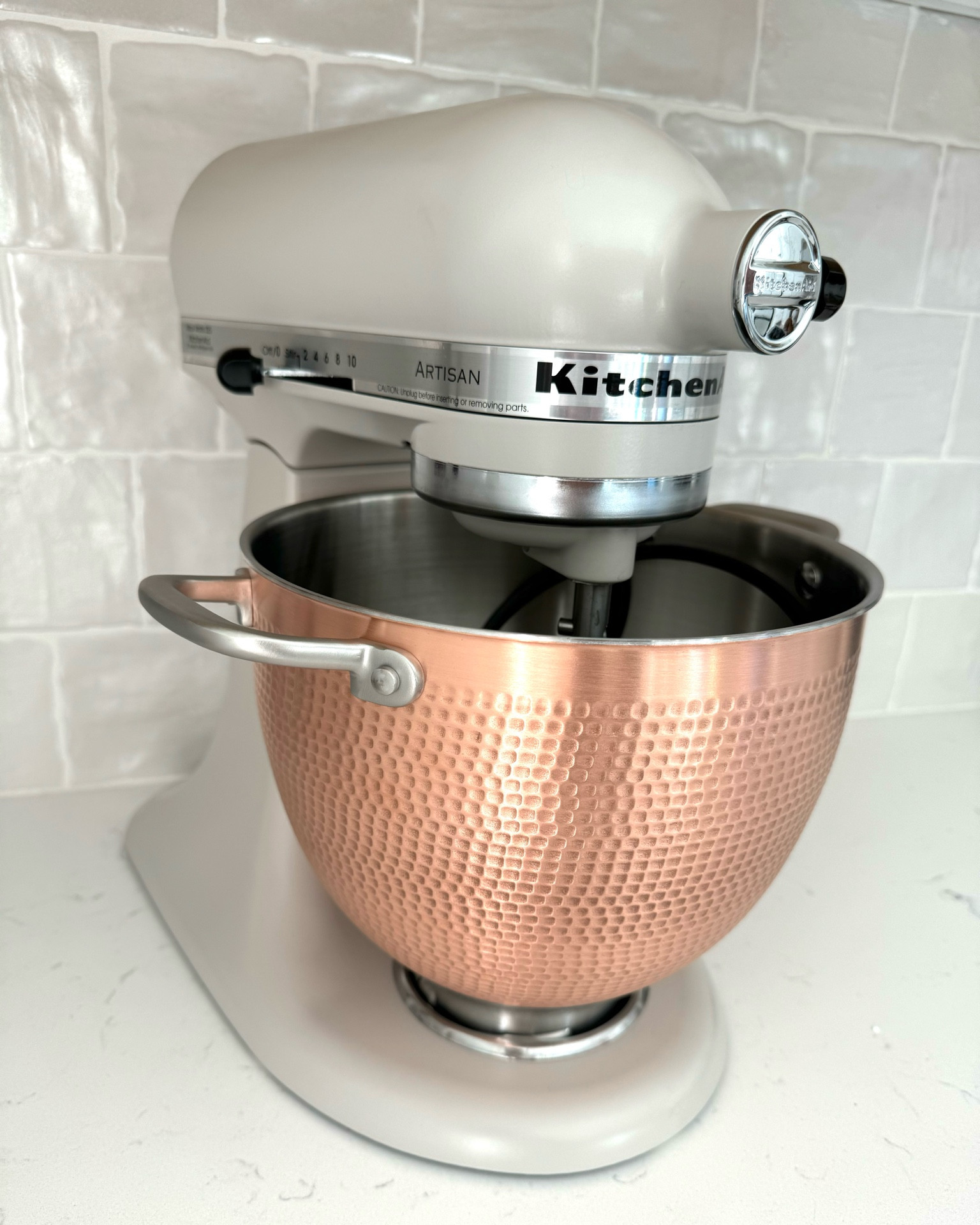 I just got this new kitchenaid mixer in the Milkshake color and I’m in love. I also ordered this hammered copper bowl separately. It adds some nice fall warmth to my white kitchen. 

#LTKSeasonal #LTKHome #LTKOver40