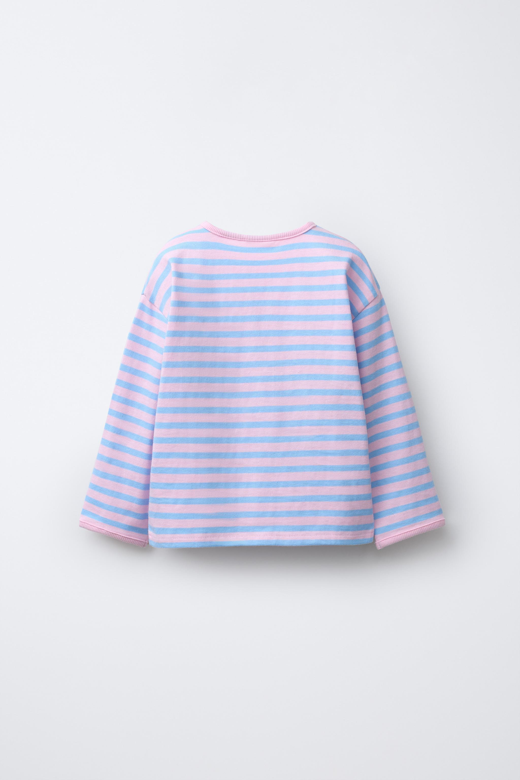 EMBROIDERED HEART STRIPED T-SHIRT | Zara US