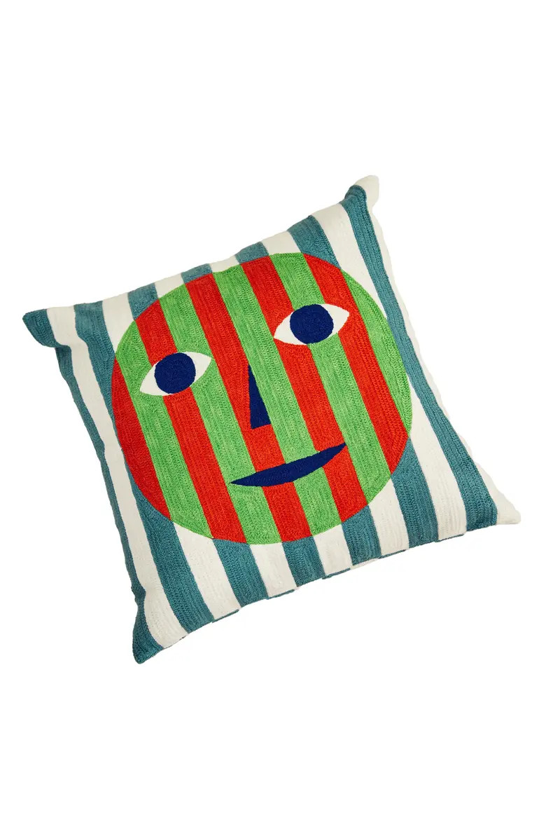 Face Embroidered Pillow | Nordstrom