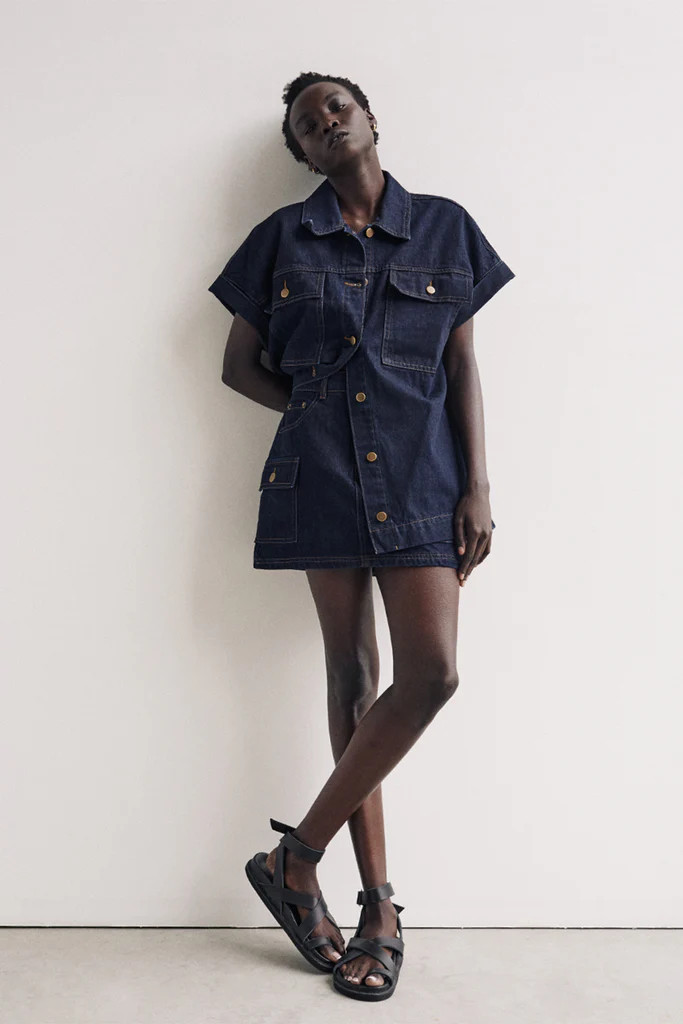 FELIX INDIGO DENIM CARGO SKORT | DISSH