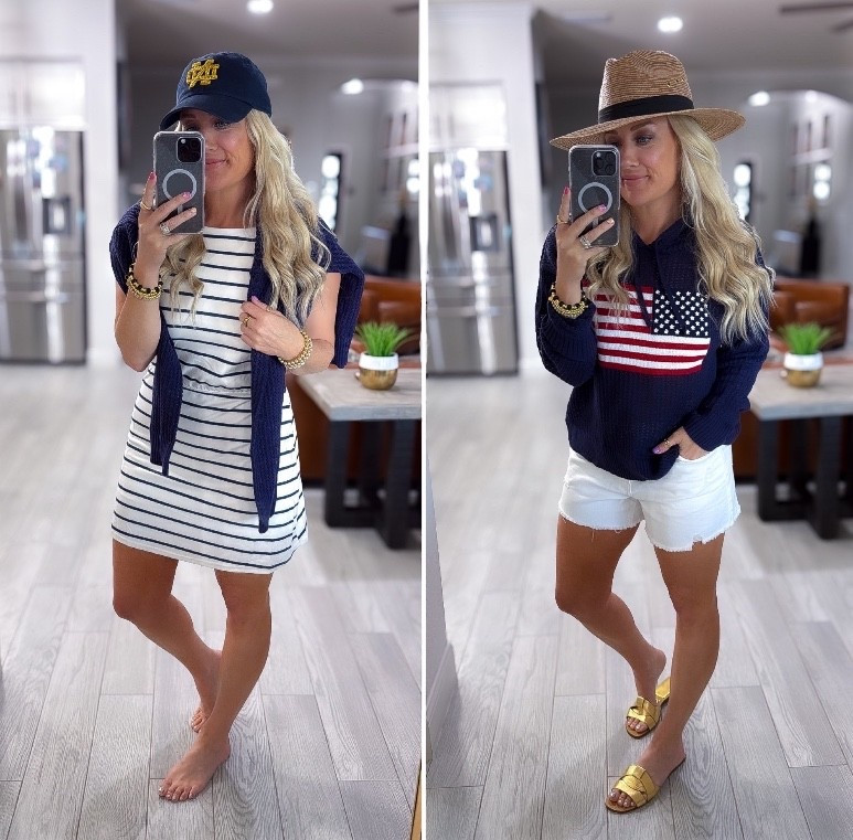 Target red, white & blue summer favorites! Dress - medium // sweater - size large // shorts - size 8#LTKSummerEdit

#LTKMidsize #LTKOver40