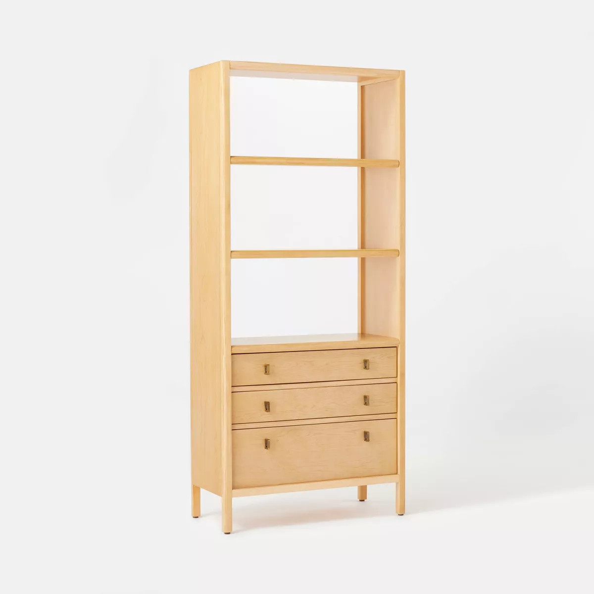 Sandpoint Bookcase with Drawers - Threshold™ designed with Studio McGee: Wood Veneer Tall Cabin... | Target