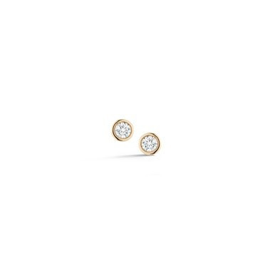 Lulu Jack Single Bezel Diamond Studs | Dana Rebecca Designs