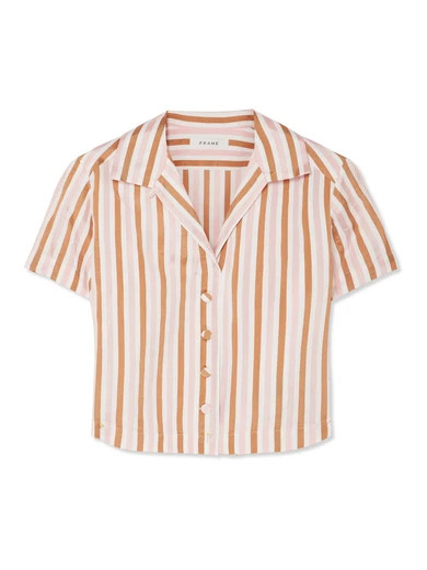FRAME - Striped Jacquard Top - Orange | NET-A-PORTER (US)