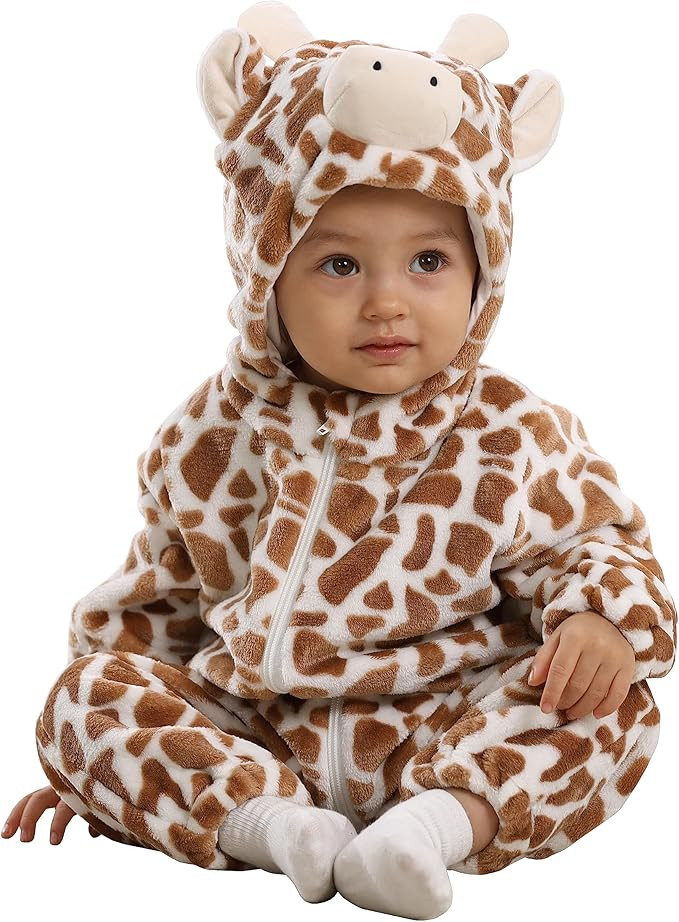 TONWHAR Unisex-Baby Animal Onesie Costume Cartoon Animal Outfit Homewear Kids' One-Piece Rompers | Amazon (US)