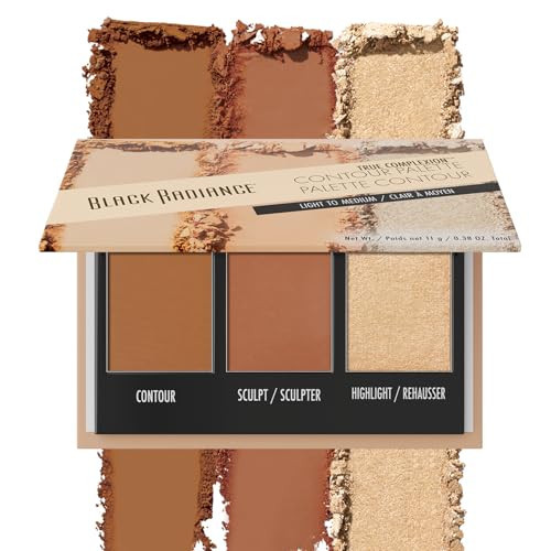 Black Radiance True Complexion Contour Palette, Light to Medium, 0.38 Ounce | Amazon (US)