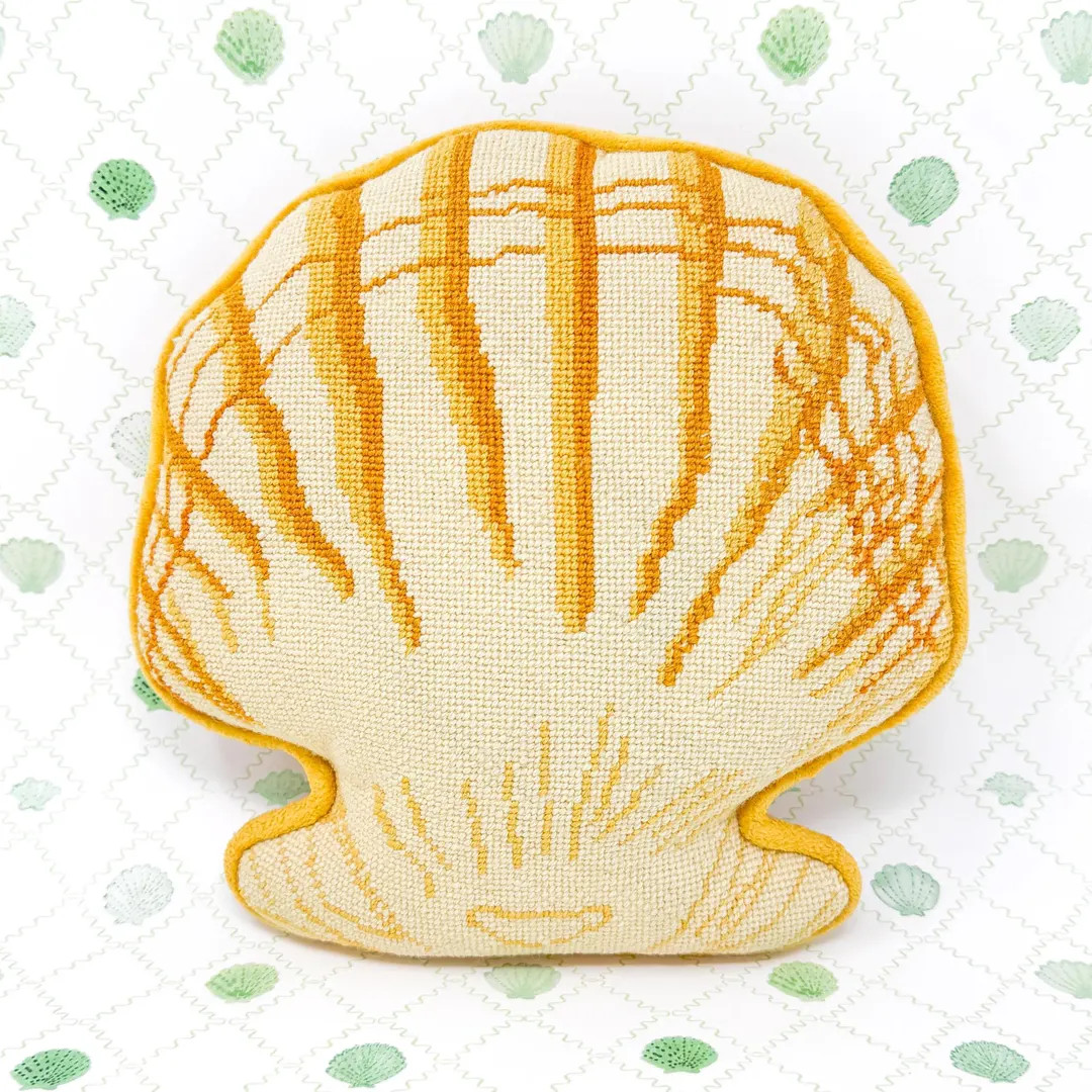 Vintage Handstitched Needlepoint Pillow, Yellow Shell - Etsy | Etsy (US)