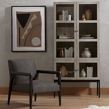 White Oak & Glass Cabinet | West Elm (US)