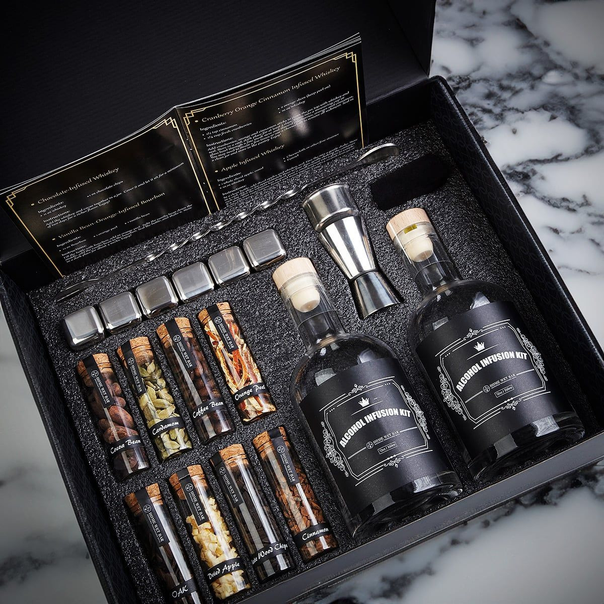 Speakeasy DIY Cocktail Infusion Kit, 15pc Mixology Set for Vodka, Gin, & Whiskey Lovers | HomeWetBar.com
