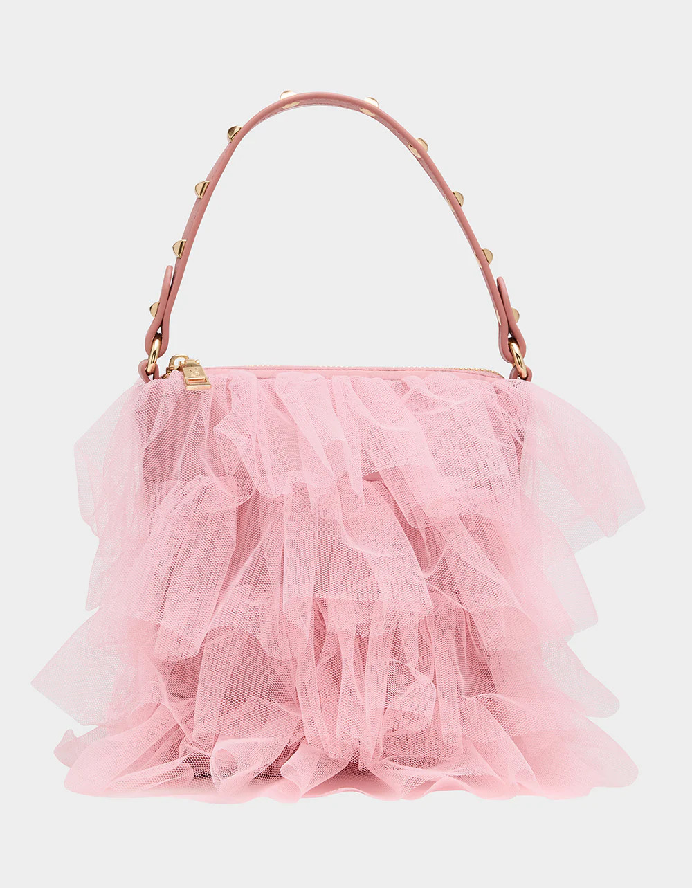 TUTU PRETTY PINK Women's Studded Shoulder Strap Tulle Crossbody Handbag | Betsey Johnson