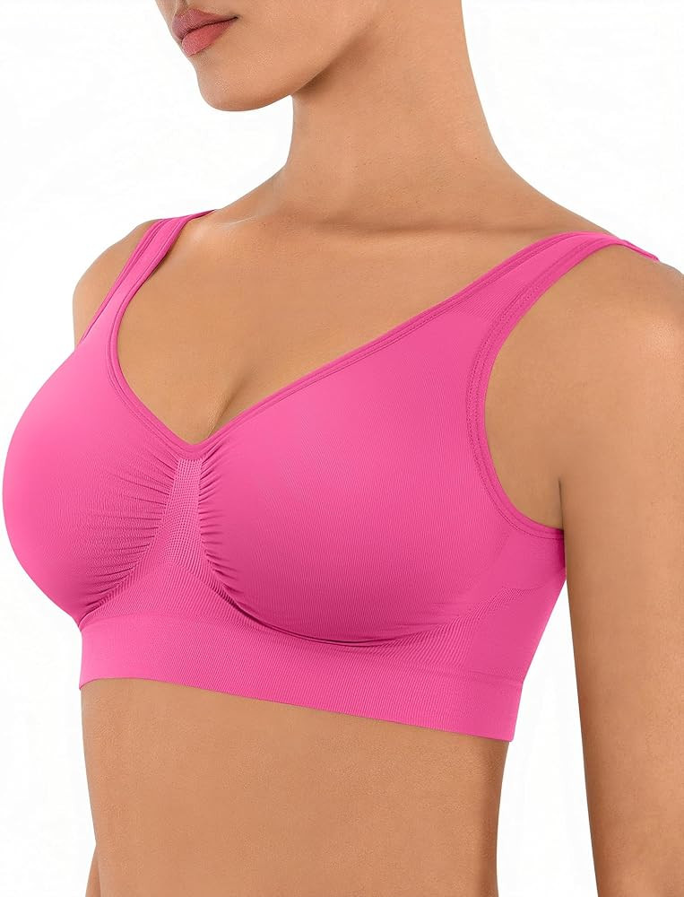 FeelinGirl Bras for Women No Underwire Seamless Smooth Bralette Full Coverage Comfy Everyday Bras... | Amazon (US)