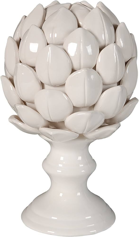 A&B Home Ceramic Artichoke Statue Finial, 10-Inch, White | Amazon (US)