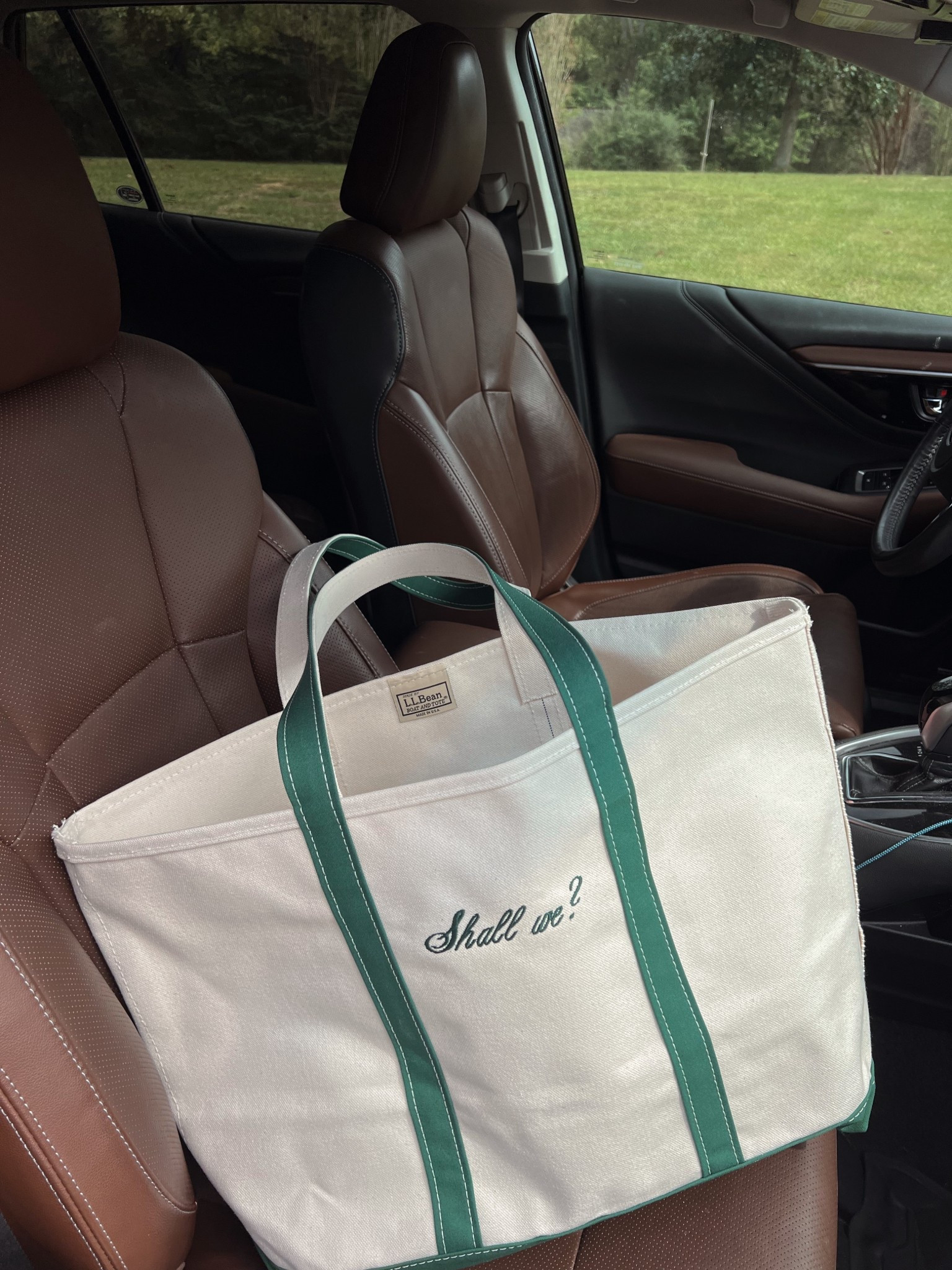 large boat and tote with open top and long handles. ll bean did the monogram as well!

#LTKFindsUnder100 #LTKStyleTip #LTKItBag