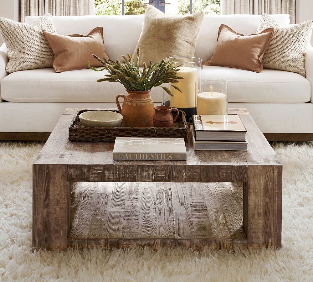 Palisades Square Reclaimed Wood Coffee Table (44") | Pottery Barn (US)