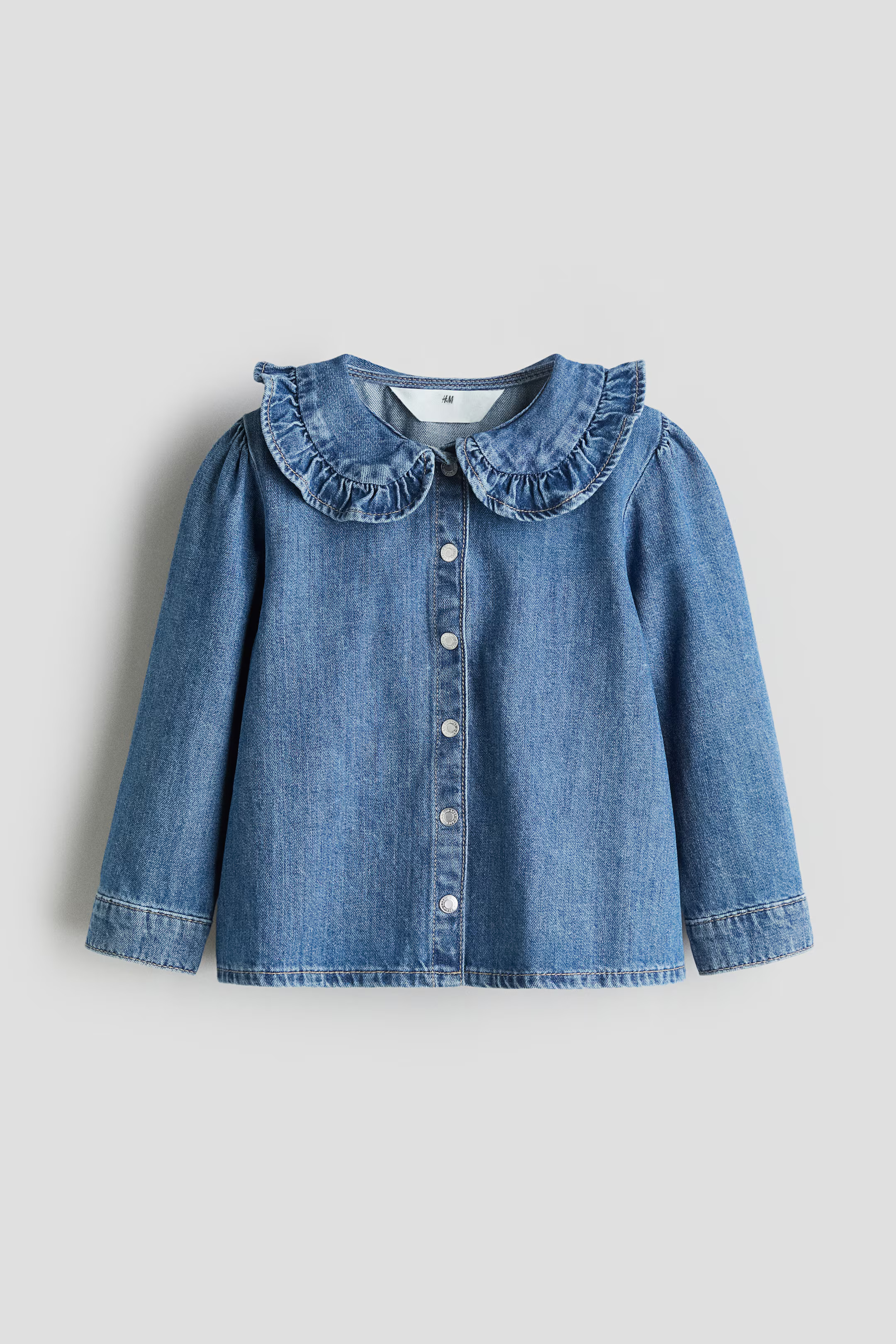 Denim Blouse with Collar | H&M (US + CA)