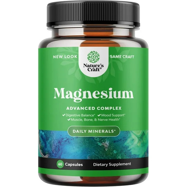 High Absorption Magnesium 500mg Supplement - Nature's Craft Pure Magnesium Oxide / Magnesium Citr... | Walmart (US)
