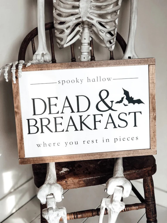 3D DEAD and BREAKFAST  12x17  Bed Breakfast Sign  | Etsy | Etsy (US)