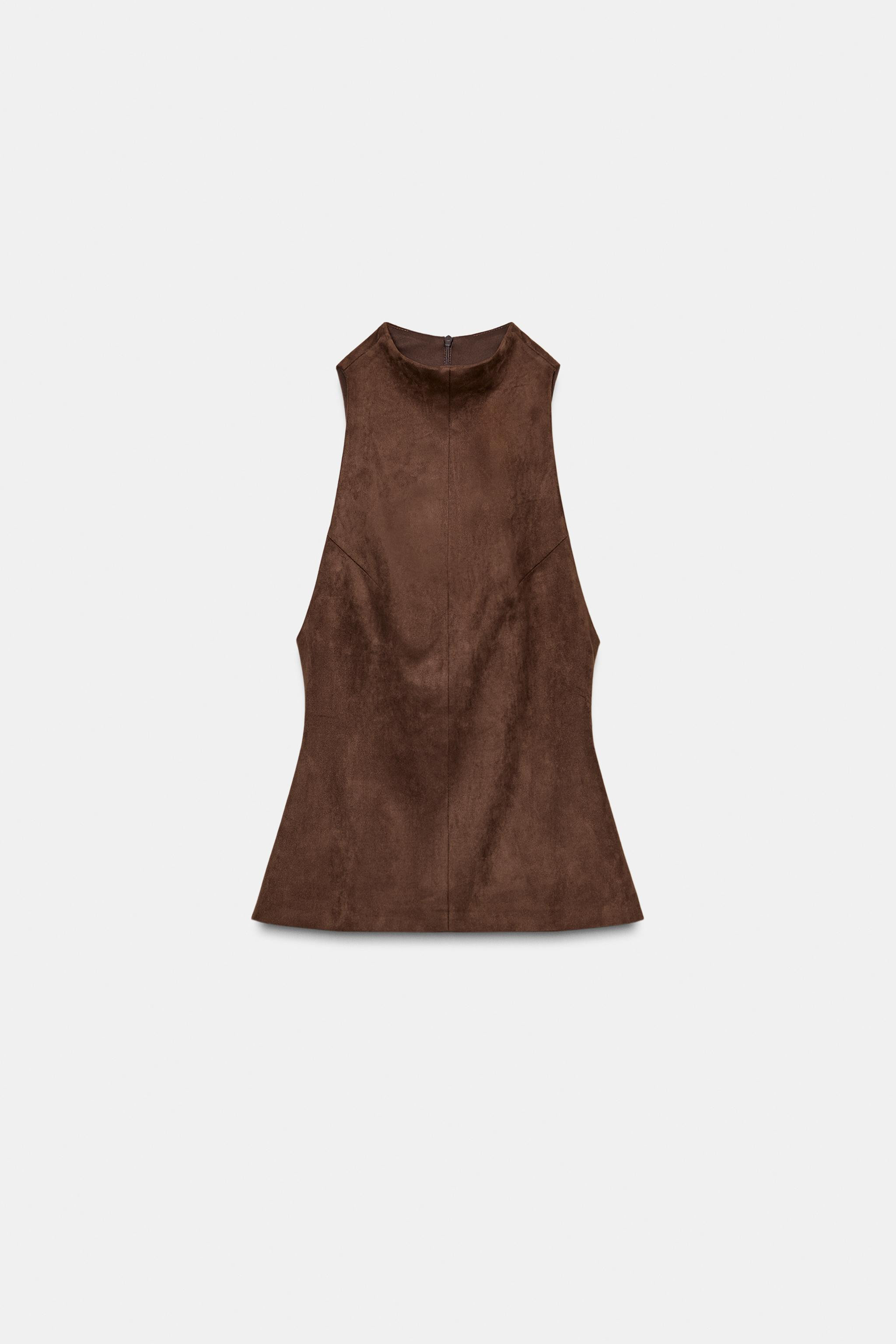 FAUX SUEDE TOP | Zara US