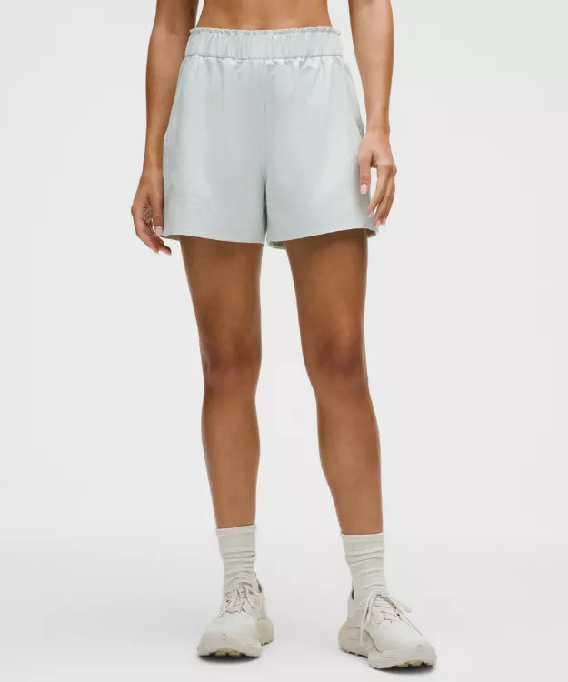 LuluLinen Shirred-Waist High-Rise Short 4" | lululemon (AU)