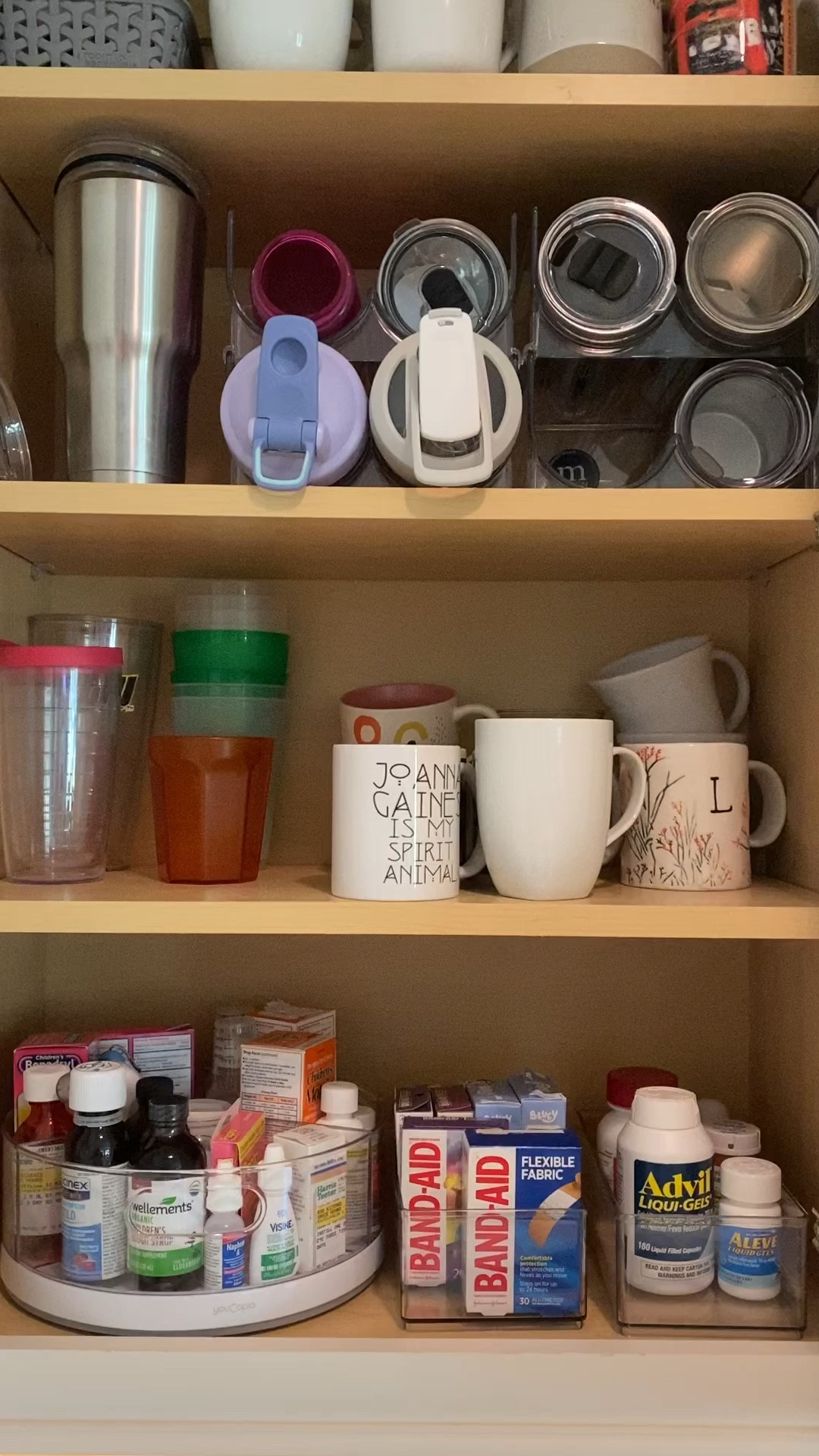Kitchen cabinet bottle, cup and medicine organizers. 

#LTKhome #LTKfamily #LTKkids