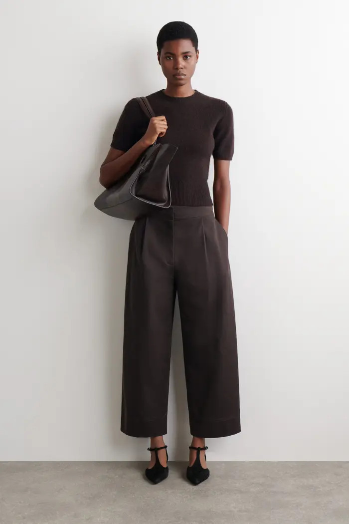 COS Cropped Cotton Balloon Pants | Nordstrom | Nordstrom
