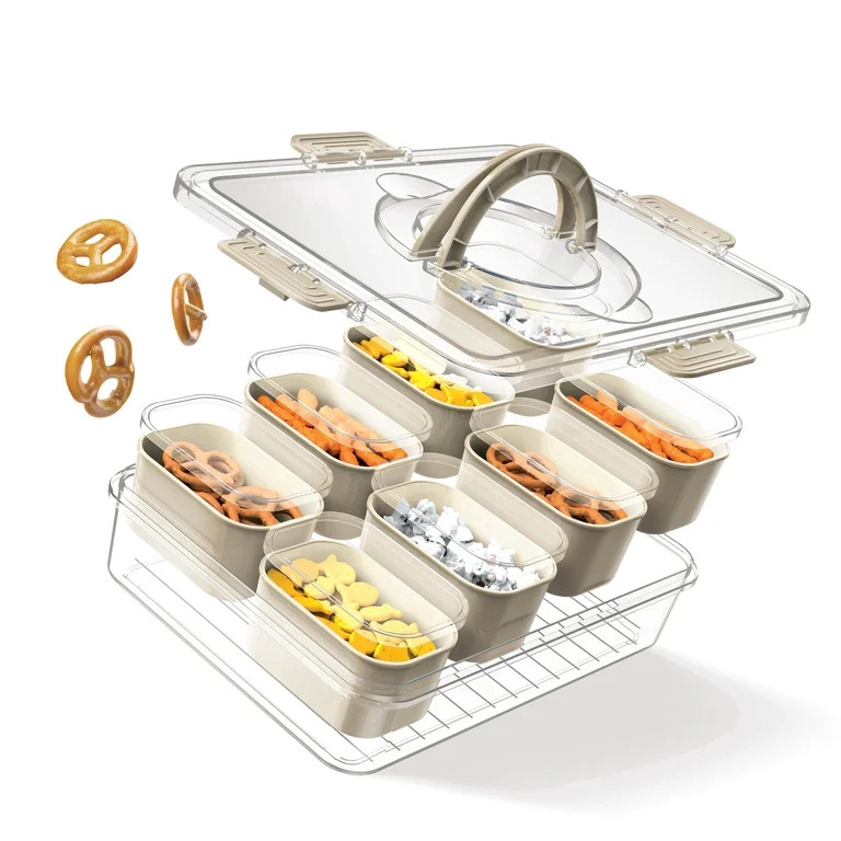 Cook With Color 8-Compartment Snackle Box, Charcuterie and Snack Container, Divided Serving Tray ... | Walmart (US)