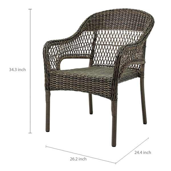 Fairview Wicker Patio Armchair, Brown | At Home