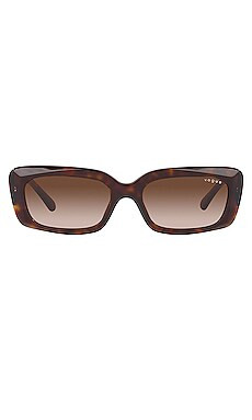 Vogue Eyewear x Hailey Bieber 0VO5440S in Dark Havana & Brown Gradient from Revolve.com | Revolve Clothing (Global)