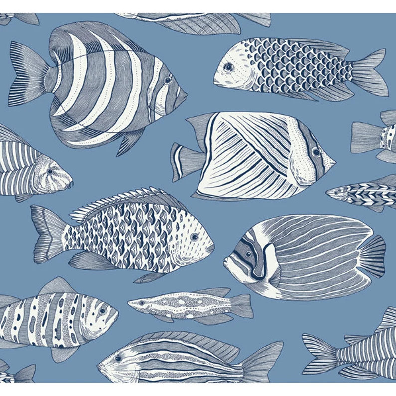 Sky Blue Tropical School | Etsy (US)