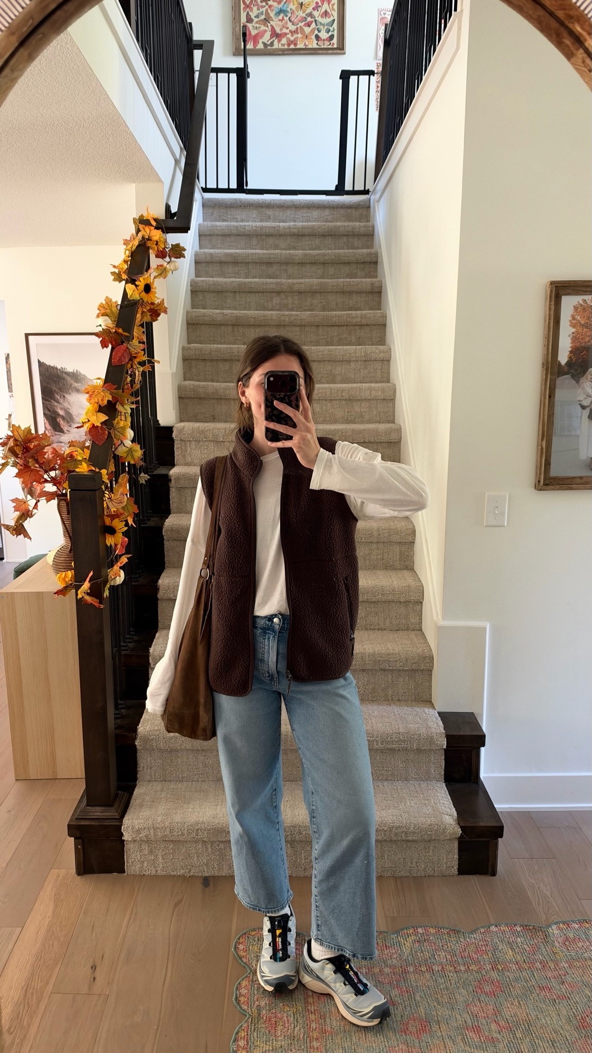 wearing small in vest, long sleeve and sized down in jeans! Some of my favorite staples! Salomon’s back in stock! 

Fall outfit

#LTKootd #LTKSeasonal